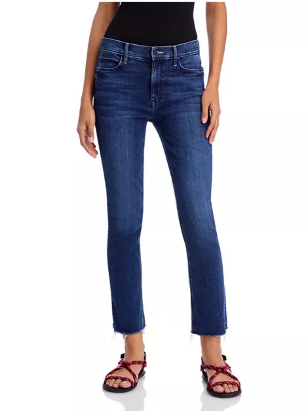 MOTHER Sz 28 Jeans Dazzler Mid Rise Ankle Straight Jeans in Fancy Meeting You